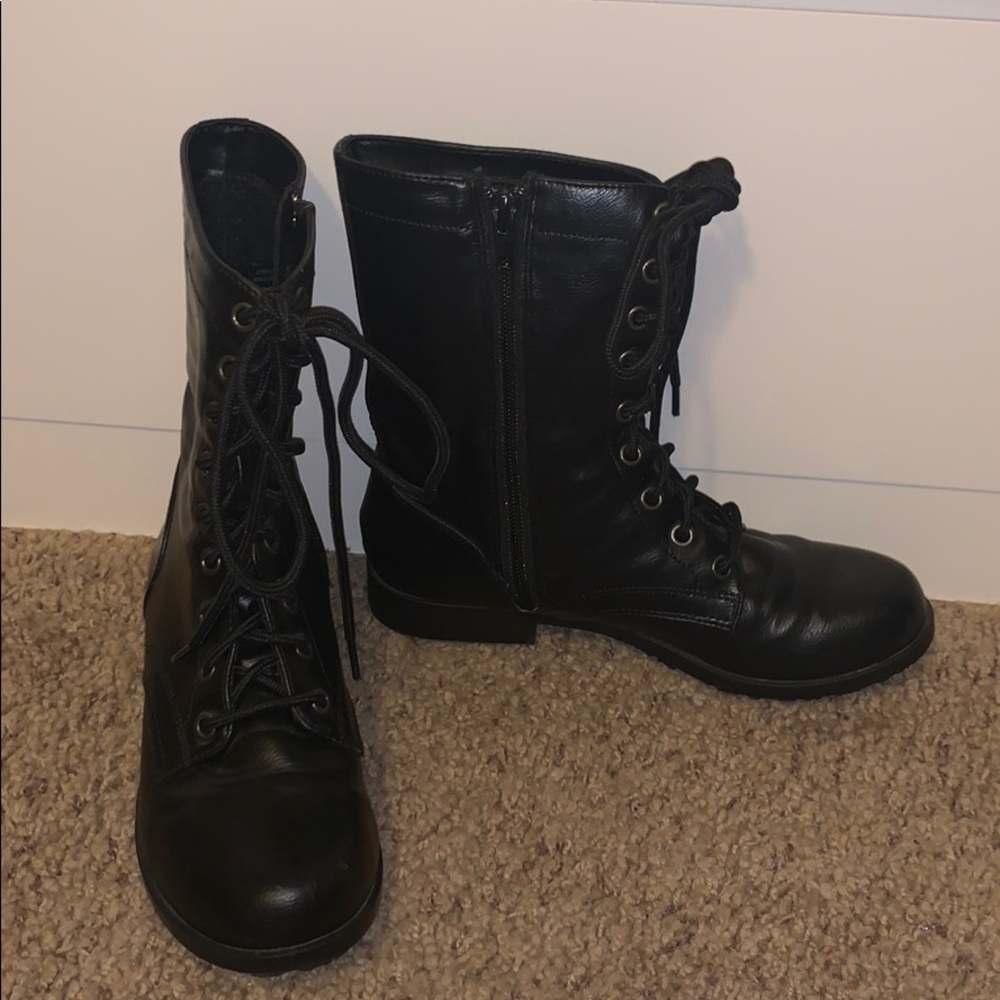 Black Combat boots